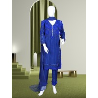 beautiful Blue Color Party Wear Suit For Women