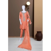 Ethereal Peach Color Party Wear Suit For Women
