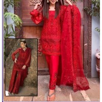 Stylish Red Embroidered Dress for Her