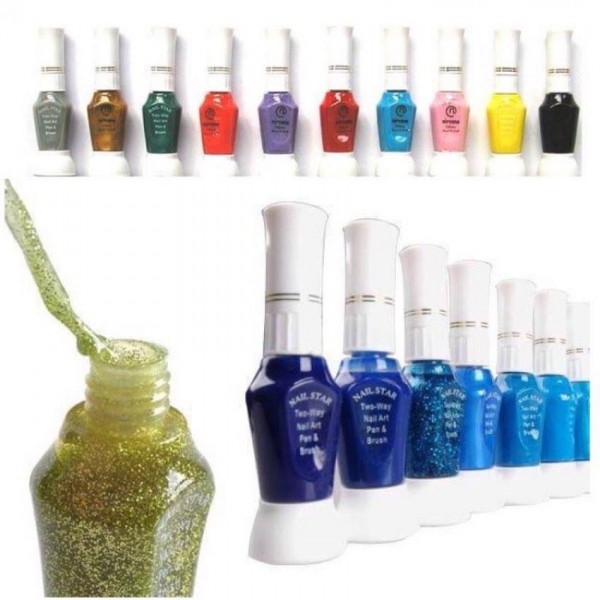Buy Pack of 12 Nail Polishes With Nail Art Pens online in Pakistan |  