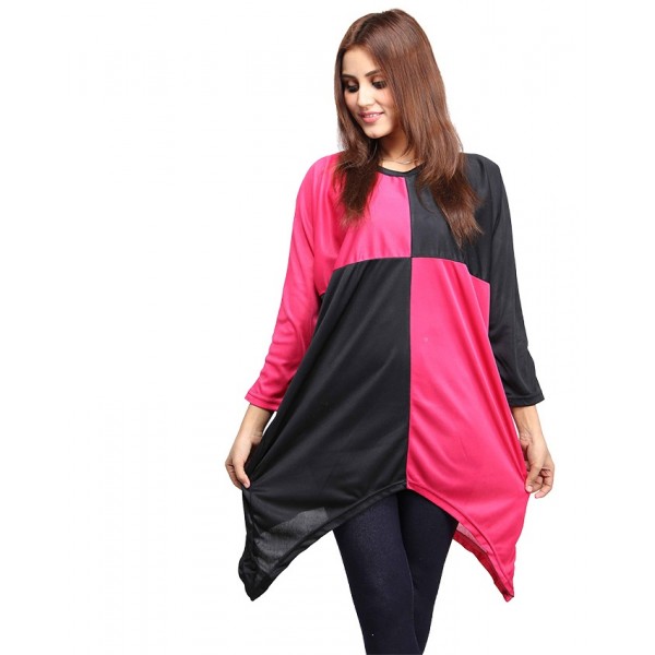 PINK and BLACK LOOSE TOP FOR WOMEN