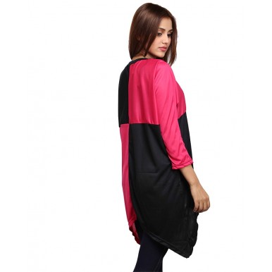 PINK and BLACK LOOSE TOP FOR WOMEN