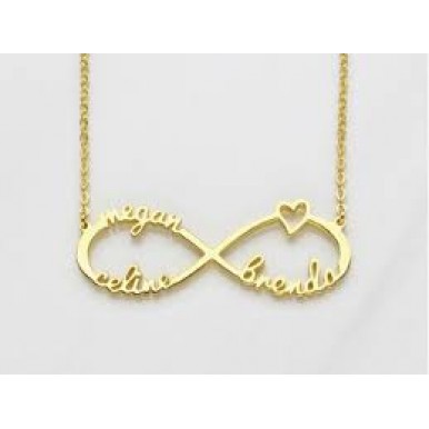 Customized Name Necklace in Golden and Silver