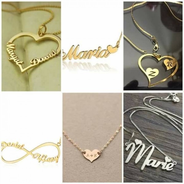 Customized Name Necklace in Golden and Silver