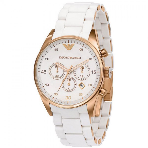 armani white watch price