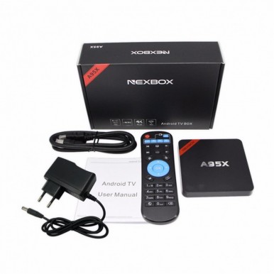 NEXBOX A95X ANDROID TV BOX (1GB RAM, 8GB ROM) ORIGINAL - BLACK - Buyon.pk