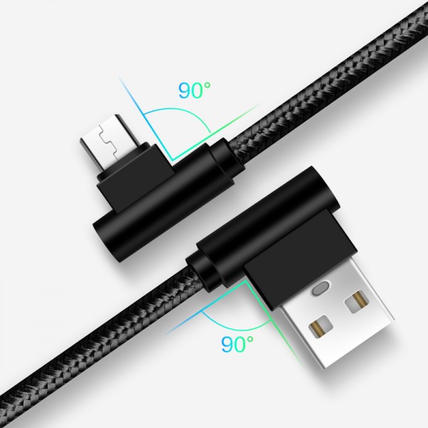 Buy 1 meter micro usb 3 0 fast charging data cable braided l shape