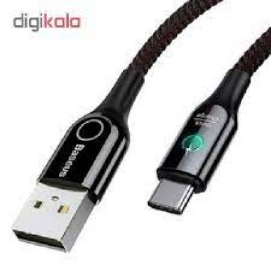 USB Data Cable Baseus, (USB type-A, USB type C, 100 cm, with indicator, nylon braided, 3 A, purple) #CATCD-05
