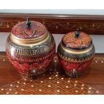 Decorative Candy/Sugar Jars, Handy Crafts - set of 2 pcs