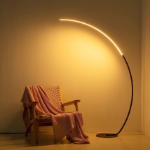Arc Floor Lamp for Living Room, 67" Floor Lamp with, Tall Black LED , Ultra Bright, Curved Cool Unique Floor Lamps for Bedroom Office Home