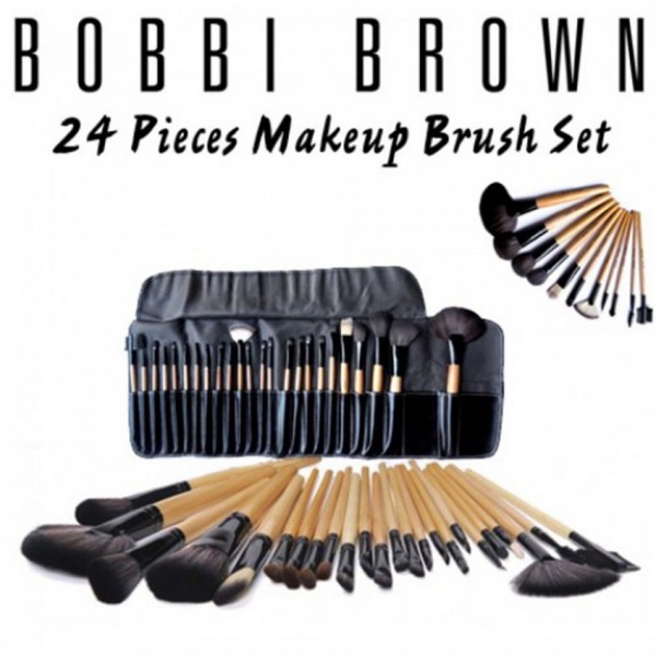 24 Piece Bobbi Brown Makeup Brush Set With Leather Pouch Buyon.pk