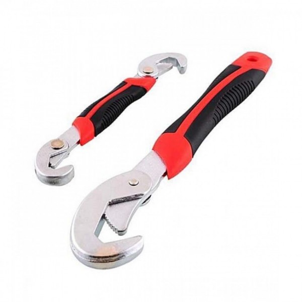Snap and Grip Adjustable Wrench - Red and Black