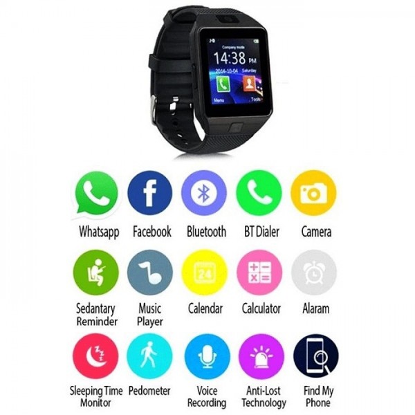 kingsford dz09 bluetooth smartwatch