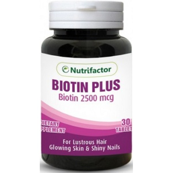 Nutrifactor Biotin Maximum Strength Tablets for Healthy Hairs, Nails and Skin 10000Mcg 60 Count