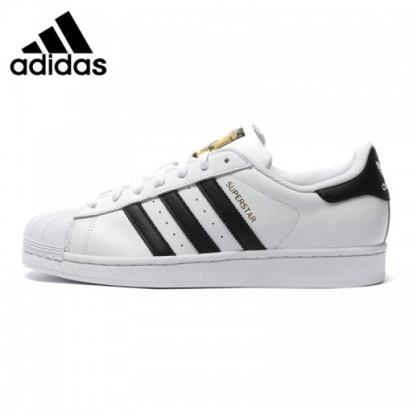 New Arrivals Adidas Logo Superstar Shoes - Black Stripes - Buyon.pk