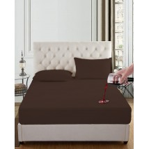 Dark Brown Fitted Bed Sheet Water Proof Mattress Protectors In King Size