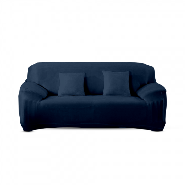 Dark Blue Stone Sofa Cover 4 Seater Sofa Protector Jersey Stretch