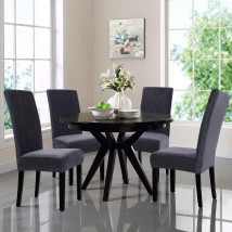 Dining Chair Cover Grey Pack of 10 without Arms Wrinkle Free Jersey Stretch Fabric