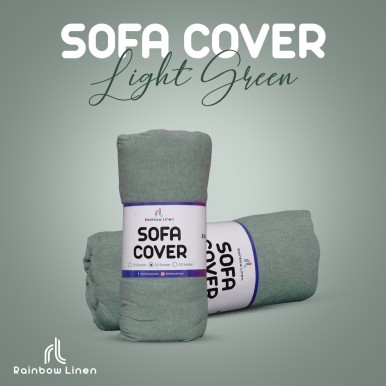 Light Green Jersey Stretchable Luxury 2 Jumbo Sofa Cover, Dust & Wrinkle-Resistant, Great Fit Jumbo Sofa Cover