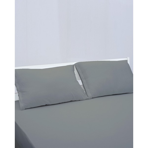 Pack Of Three Bed Sheet Set ( Fitted sheet + Flat sheet + Pillow cover ) Single Size in Dark