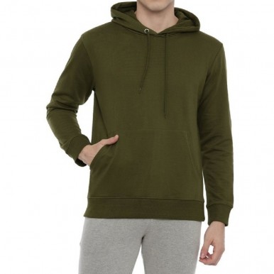 Pullover Forest Green Hoodies for Men in Size Medium