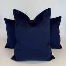 Sofa Cushion Cover 1 Piece Dark Blue "17x17" Inch