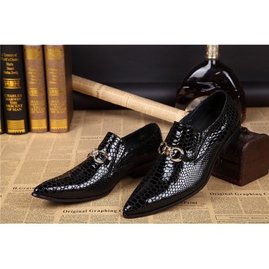 Black Shiny Italian Shoes For Men - Buyon.pk