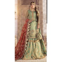 HEAVY BRIDAL WEAR DRESS WITH BEAUTIFUL RED DUPPATA