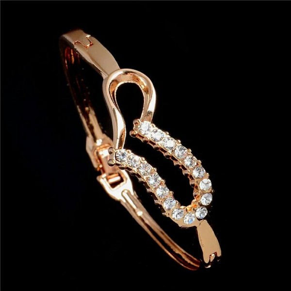 Gold plated Heart Bangle Bracelet,Eid Speacial Gift