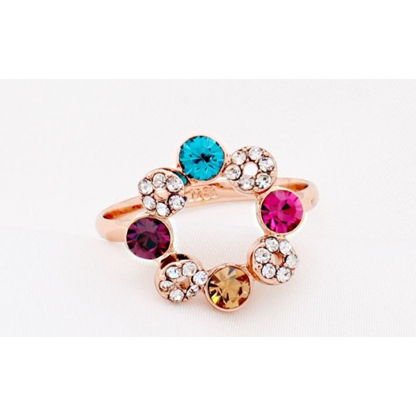 18K Rose Gold Plated Austrian Crystal Ring for Her A117