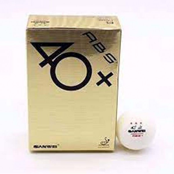 SANWEI 3 Stars 40+ ABS Table Tennis Ball (White) Buyon.pk