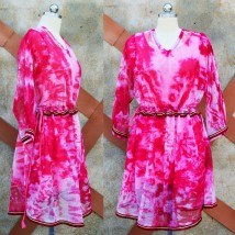 Belted Abstract Frock For Girls