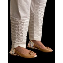 Off-White Color Women's Cotton Trouser - NFW