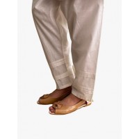 New Collection of Women's Off-White Cotton Trouser With Stylish Bottom