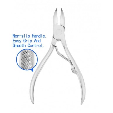 Toenail Clippers for Thick or Ingrown Toenails - Heavy Duty Nail and Cuticle Clippers, Surgical Grade Stainless Steel Nail Clippers for Hangnails
