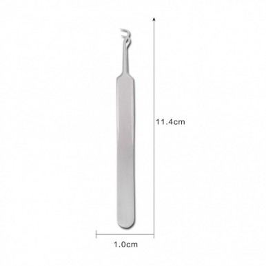 Silver Professional Remove Blackheads Tweezers Stainless Steel Bend Curved Blemish Extractor Tool for Acne Remover 