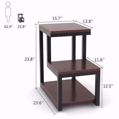 3 Tier Chair Side Table Night Stand With Storage Shelf For Living Room Ws133 On Pk 3 Tier Chair Side Table Night Stand, Side End Table Night Stand