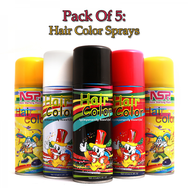 Pack Of 5 Beautiful Hair Color Sprays Buyon.pk