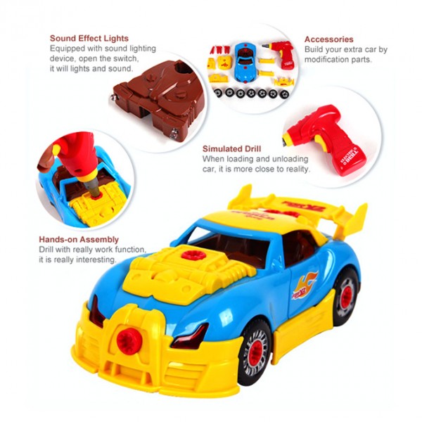 2 In 1 Racing Car Electronic Assembly Drill Kit Buyon.pk