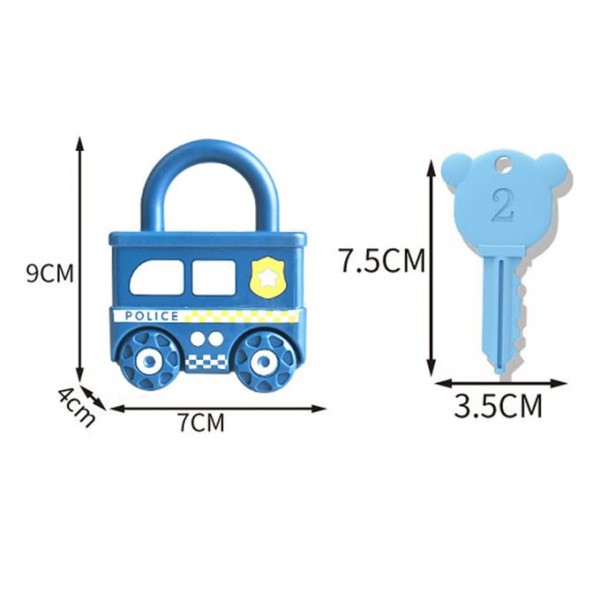 3 Pcs Learning Key Lock Numbers Matching Train Toy For Kids - 3 Pcs Key ...