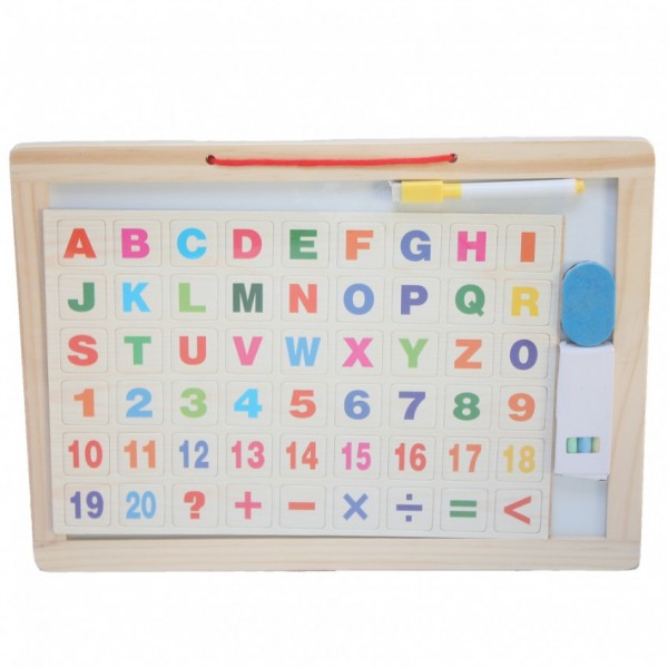 MAGNETIC BLACK and WHITE BOARD WITH ALPHABETS