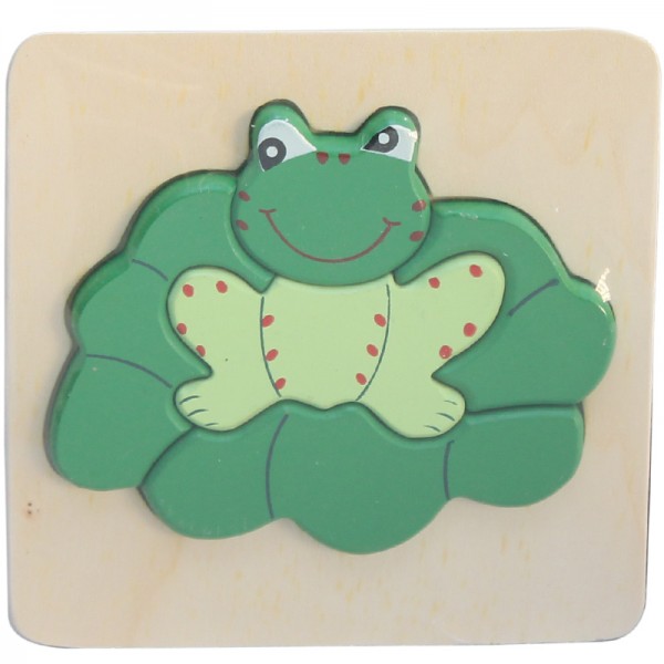 WOODEN PUZZLE THICK - FROG