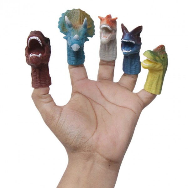 Finger Puppet Jurassic World Dinosaur 5 Fingers Multi Color