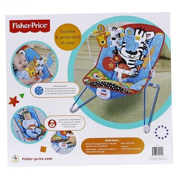 Fisher Price Baby Bouncer Toddler Rocker with Calming Vibration Blue