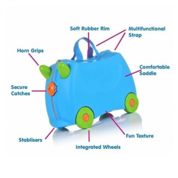 Funcase briefcase hard plastic toy chest school bag luggage with wheels
