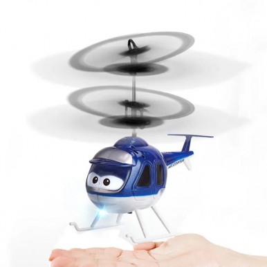 Hand Sensor Control Rechargeable Helicopter Toy For Kids - Lights Feature - Size Approx. 7 inches - Assorted Color