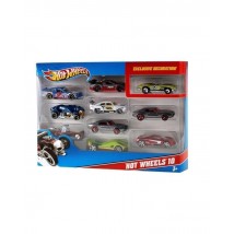 Hot Wheels Set of 10 Die Cast Cars  Multicolour