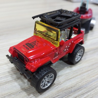 Jeep and Trawler Die Cast Metal Toy for Kids - Assorted Color & Assorted Designs