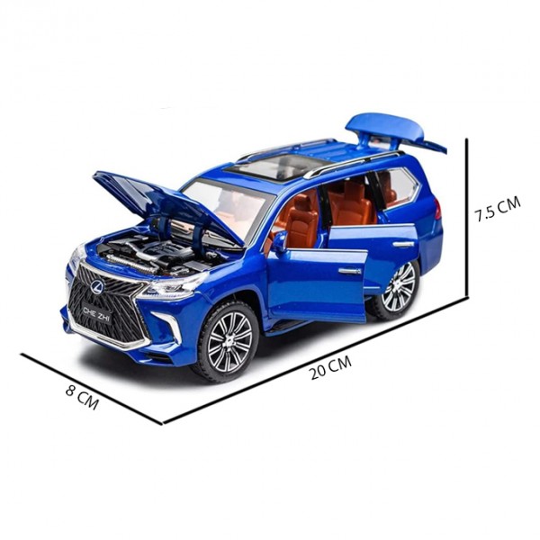 Lexus Die Cast Land Cruiser Prado SUV 124 Scale Blue Buyon.pk