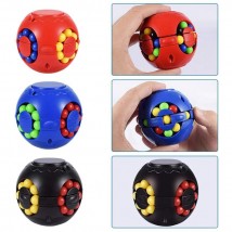 Magic Bean Rotating Cube Gyro Stress Reliever Fidget Spinner Toy